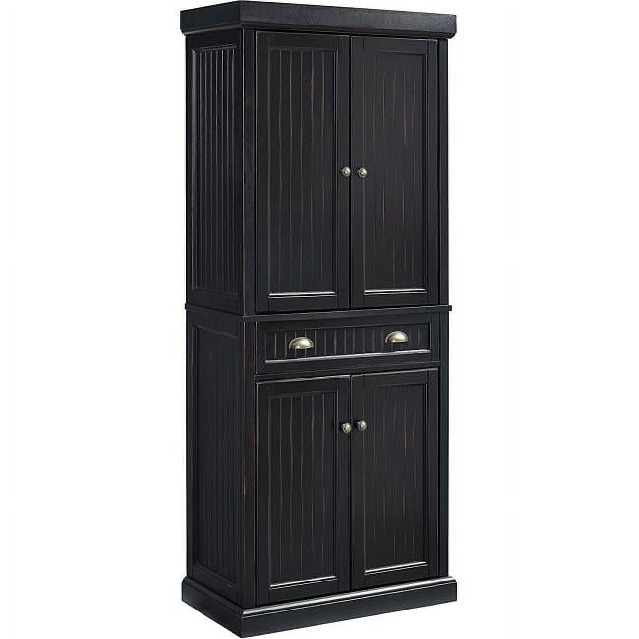 Seaside black cheap kitchen pantry
