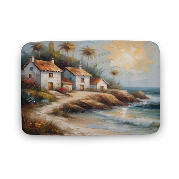 Seaside Landscape Printed Bathroom Rugs Ultra Soft Bath Rugs - Bath Mats for Bathroom, Machine Wash, Non Slip Backing Rubber,Bathroom Rug 20"x32"