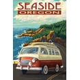 thumbnail image 1 of Seaside, Oregon, Camper Van (16x24 Giclee Gallery Art Print, Vivid Textured Wall Decor), 1 of 3