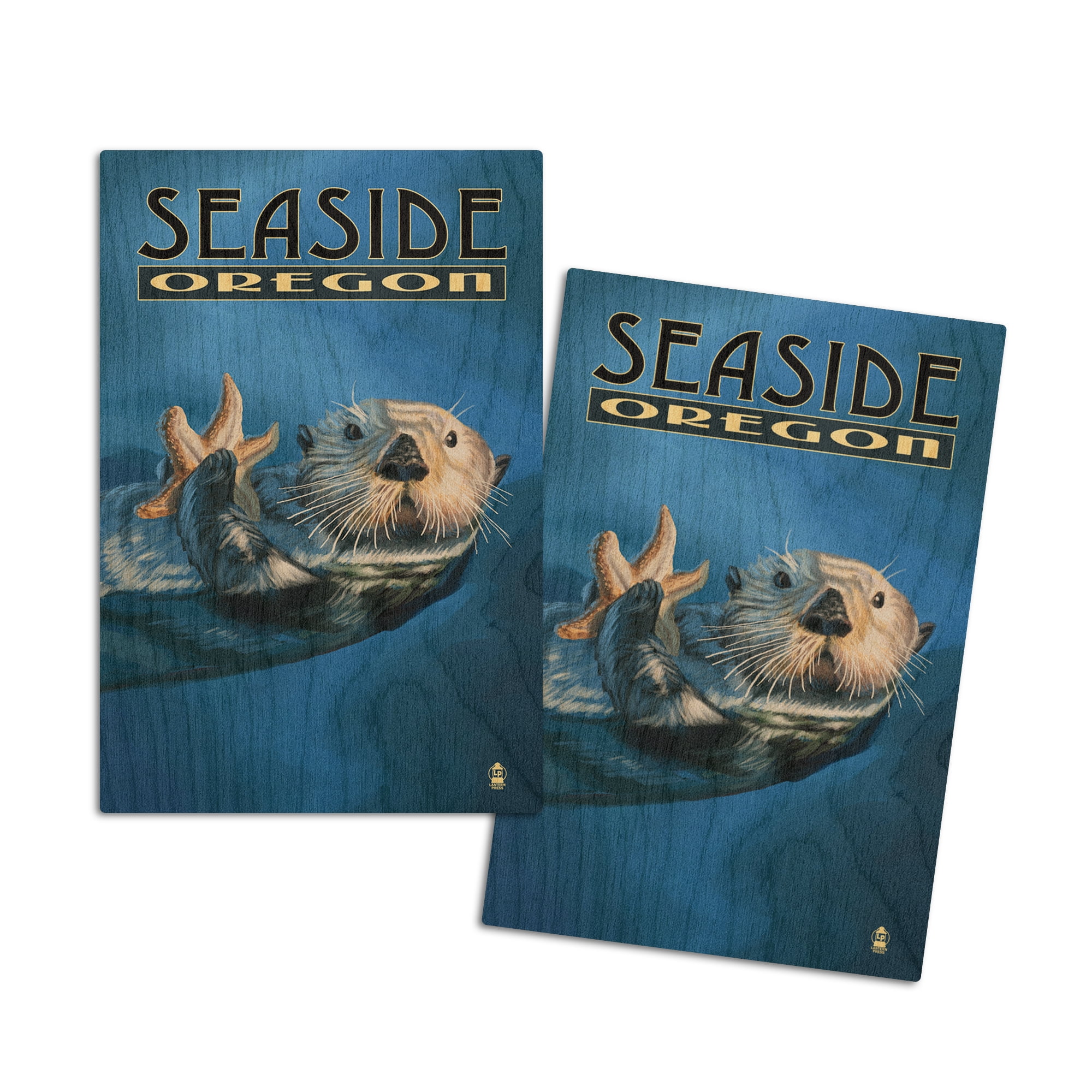 Photo inspiration: Visual Reference: Seaside Oregon Sea Otter 4X6 Birch Wood Postcards 2 Pack