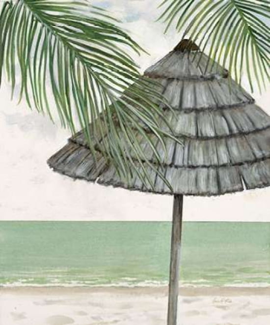 Seaside Palapa Canvas Art - Arnie FISK (20 x 24)