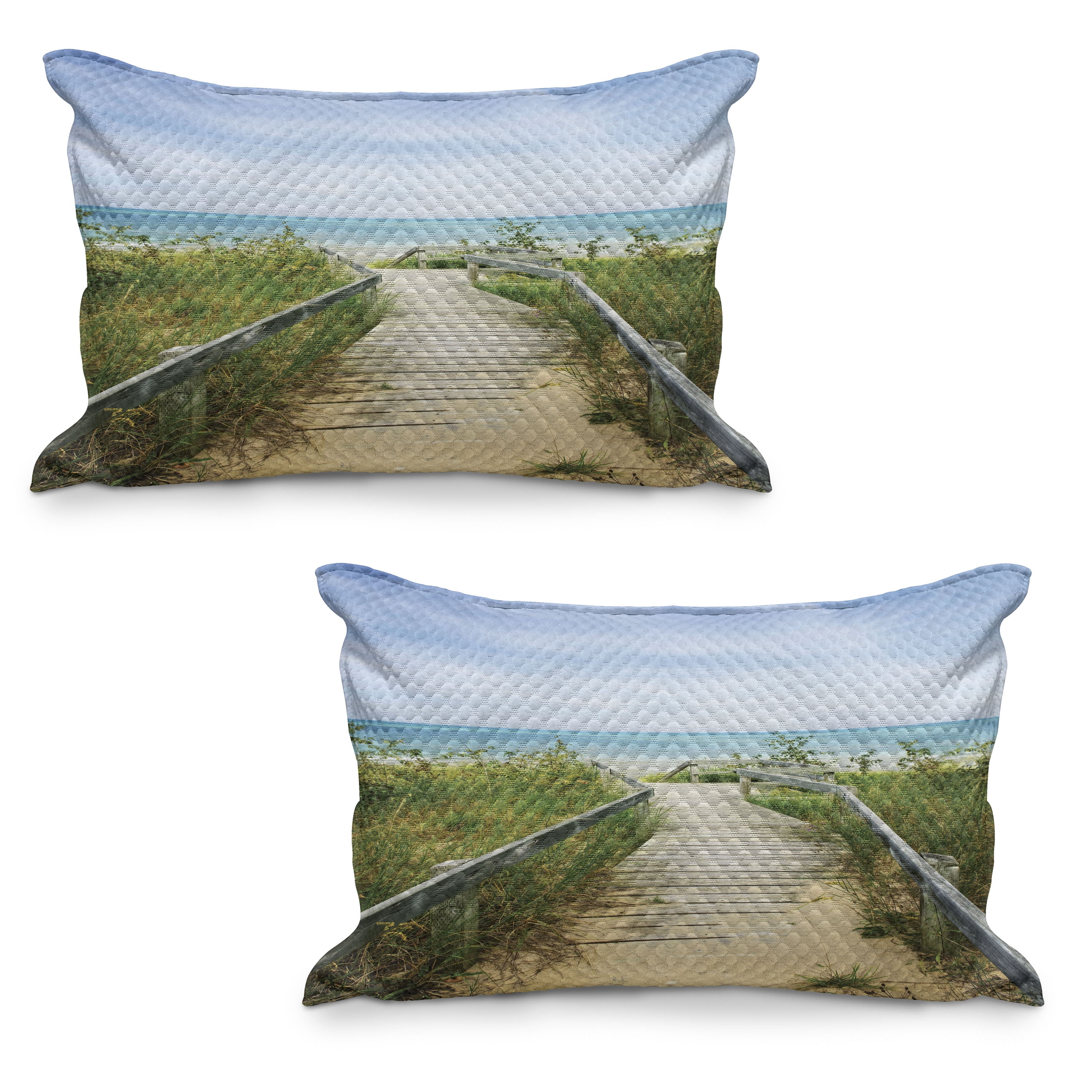Seaside Blossom Plumera Quilted Pillow Case GFTOTP6279 main image 1