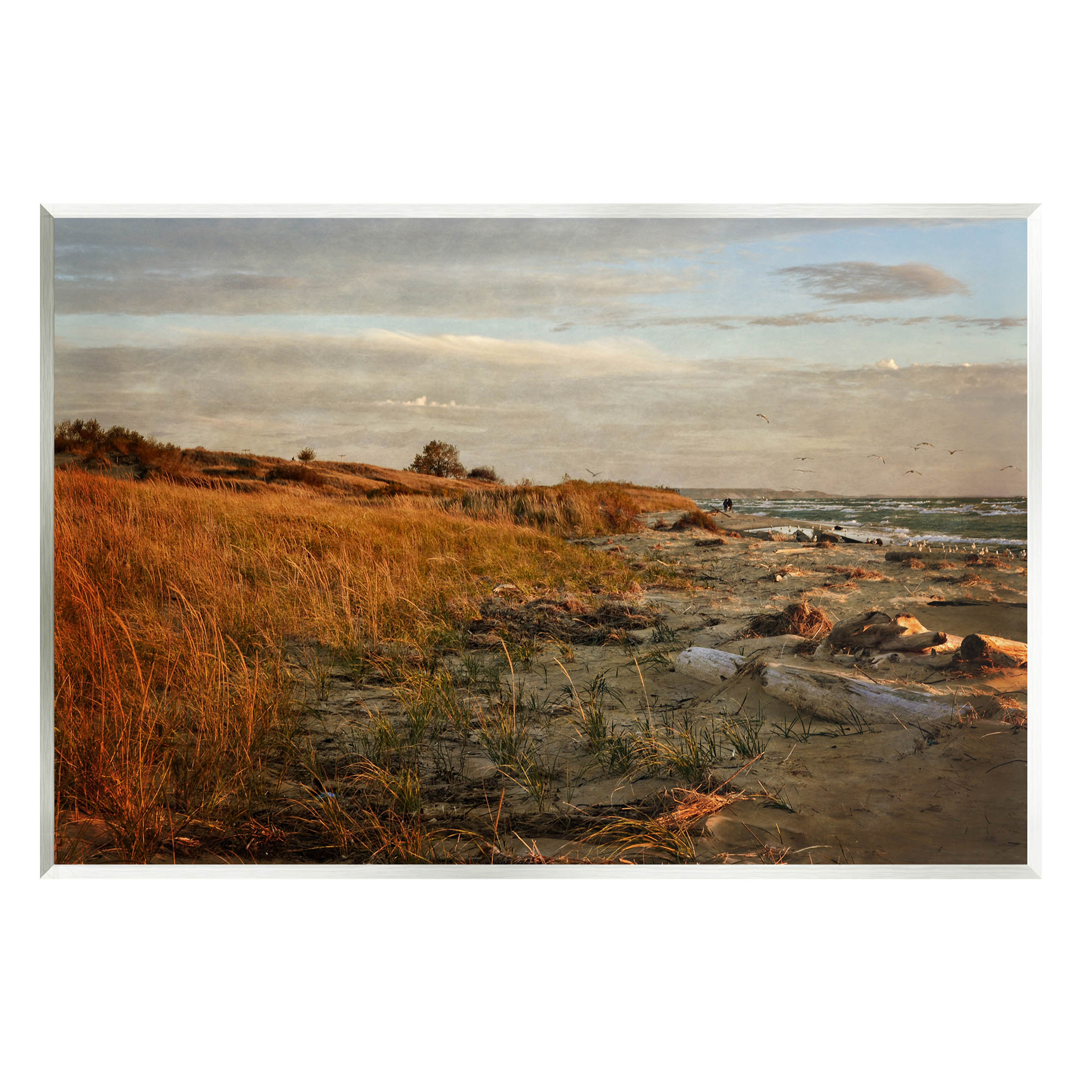 Seaside Reeds Coastal Scene Landscape Photograph Unframed Art Print Wall Art
