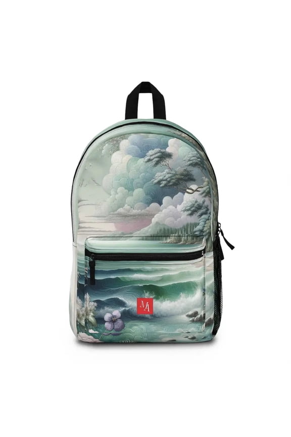 Seaside Reverie in Pastel Hues - Backpack