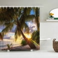 thumbnail image 1 of Seaside Scenery 3d Printed Polyester Shower Curtain Wooden Bridge Nature Fabric Waterproof Bathroom Curtain for Bathtub 180x180, 1 of 5