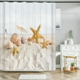 thumbnail image 1 of Seaside Scenic Beach Shells Shower Curtains Bathroom Curtain Frabic Waterproof Polyester Bath Curtains for Bathroom 180x180cm, 1 of 5
