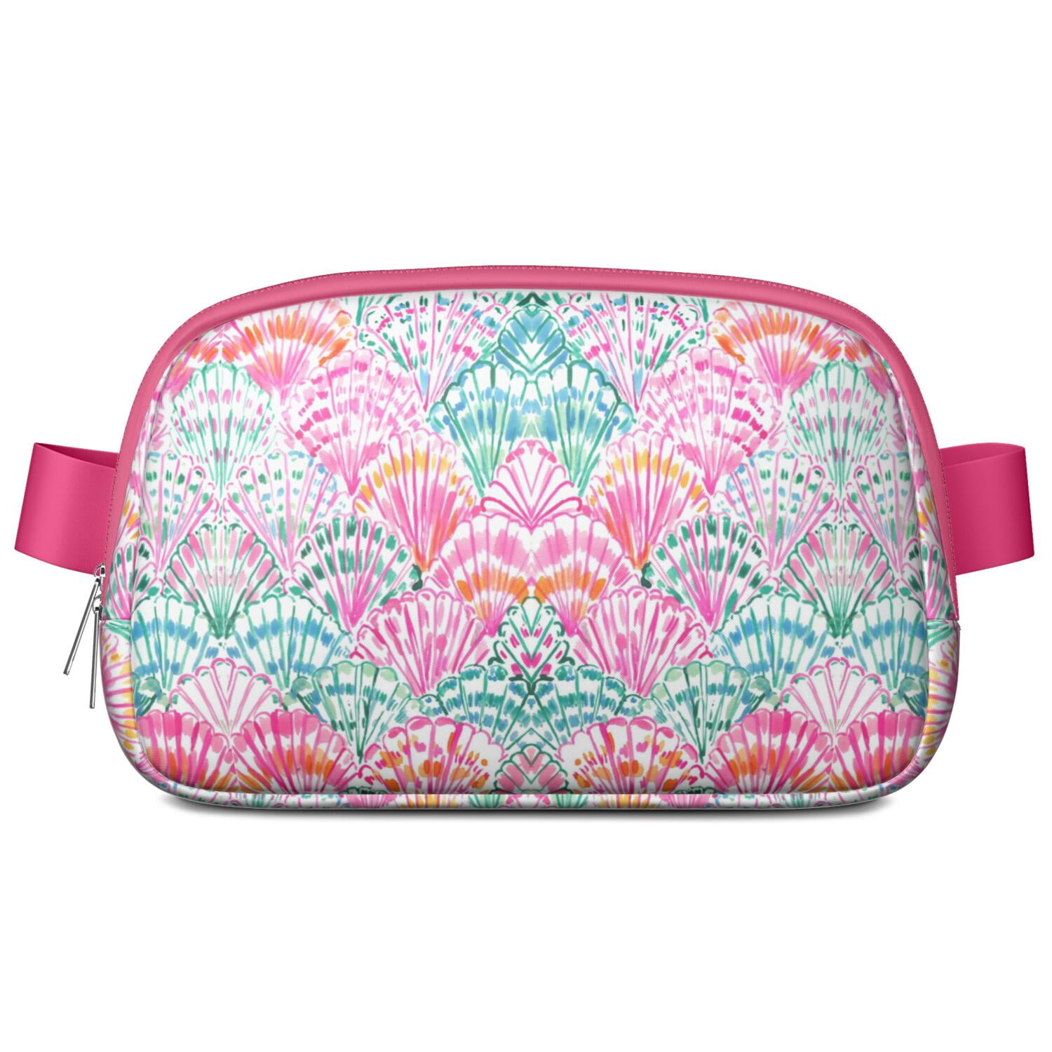Seaside Seashell Fanny Pack for Women – Cute Tropical Waist Bag with Marine Fish, Starfish & Coral Reef Pattern for Summer Vibes