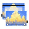 thumbnail image 1 of Seaside Sky 9.8x7.1in Water Resistant Binder Pouch, 3-Ring Compatible, Transparent Front, 1 of 6