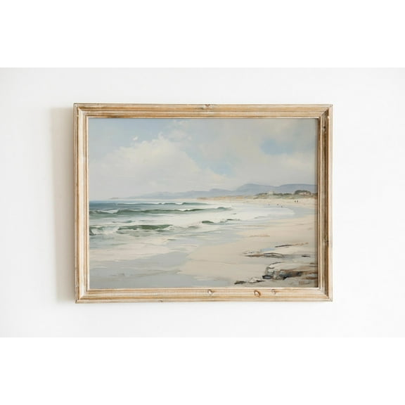 Seaside Spring Vintage Print, Beach Art, Vintage Farmhouse, Coastal Wall Art, Spring Wall Art, Spring Art Wall Art, Modern Wall Decor, 12x18 UNFRAMED