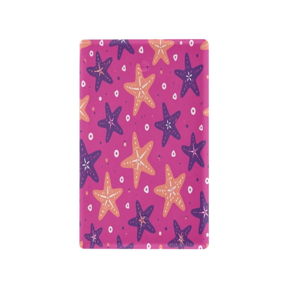 Seaside Starfish Pattern Decorative Wall Plate, Flame Retardant PC Plastic Light Switch & Outlet Cover with Mounting Screws Fits Blank Unused Outlet