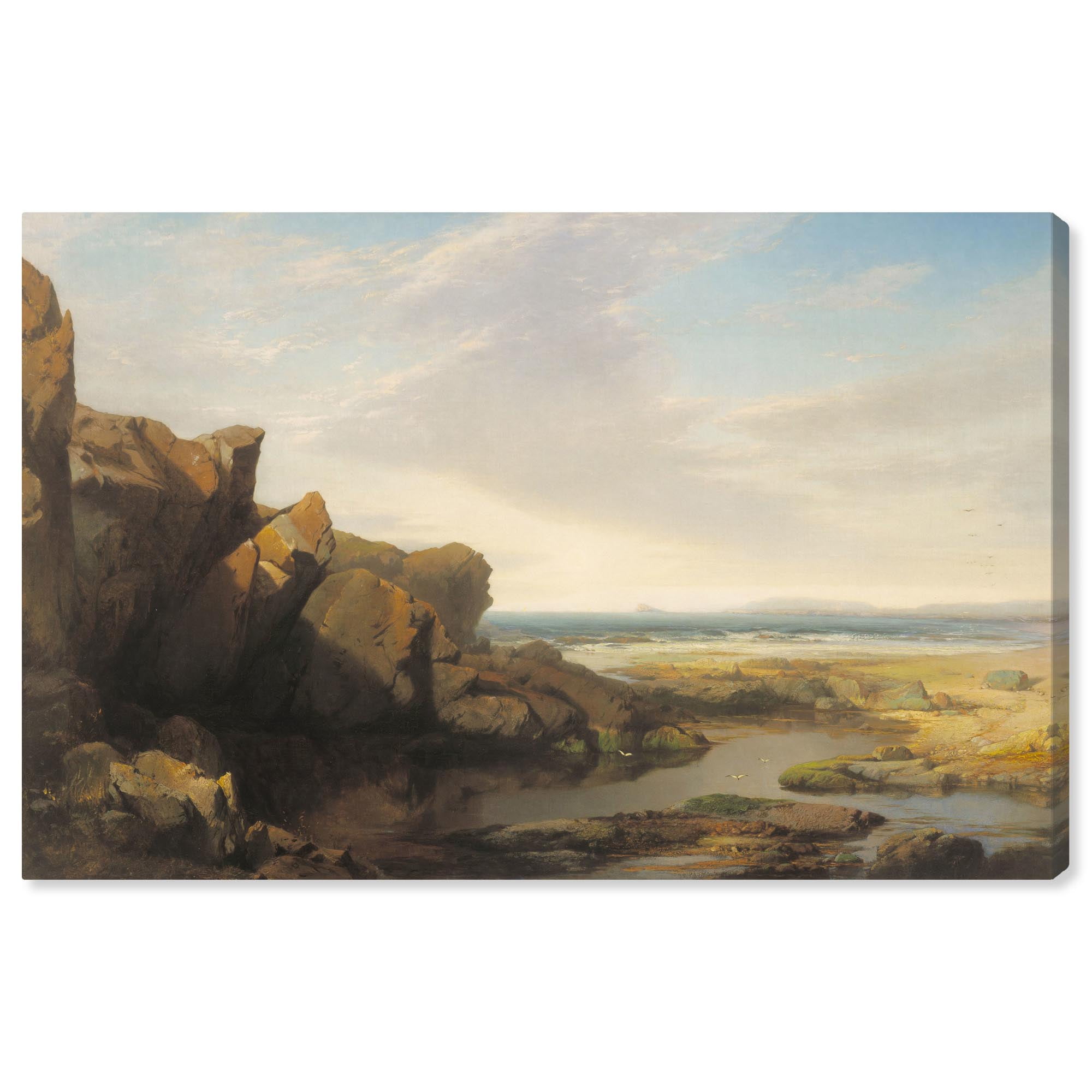 Seaside Stillness Rustic Coastal Canvas Art, 15" x 10"