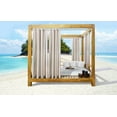 thumbnail image 1 of Seaside Stripe Indoor/Outdoor Grommet Curtain Panel - Pair each 50" x 84" in Linen, 1 of 5