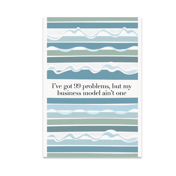 Seaside Striped Art - Business Model Enthusiast - 13x19 Poster Print