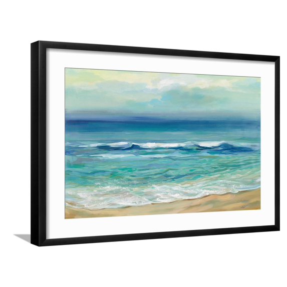 Art.com Seaside Sunrise Art Print by Silvia Vassileva, Black Frame Wall Art, 29" x 21"