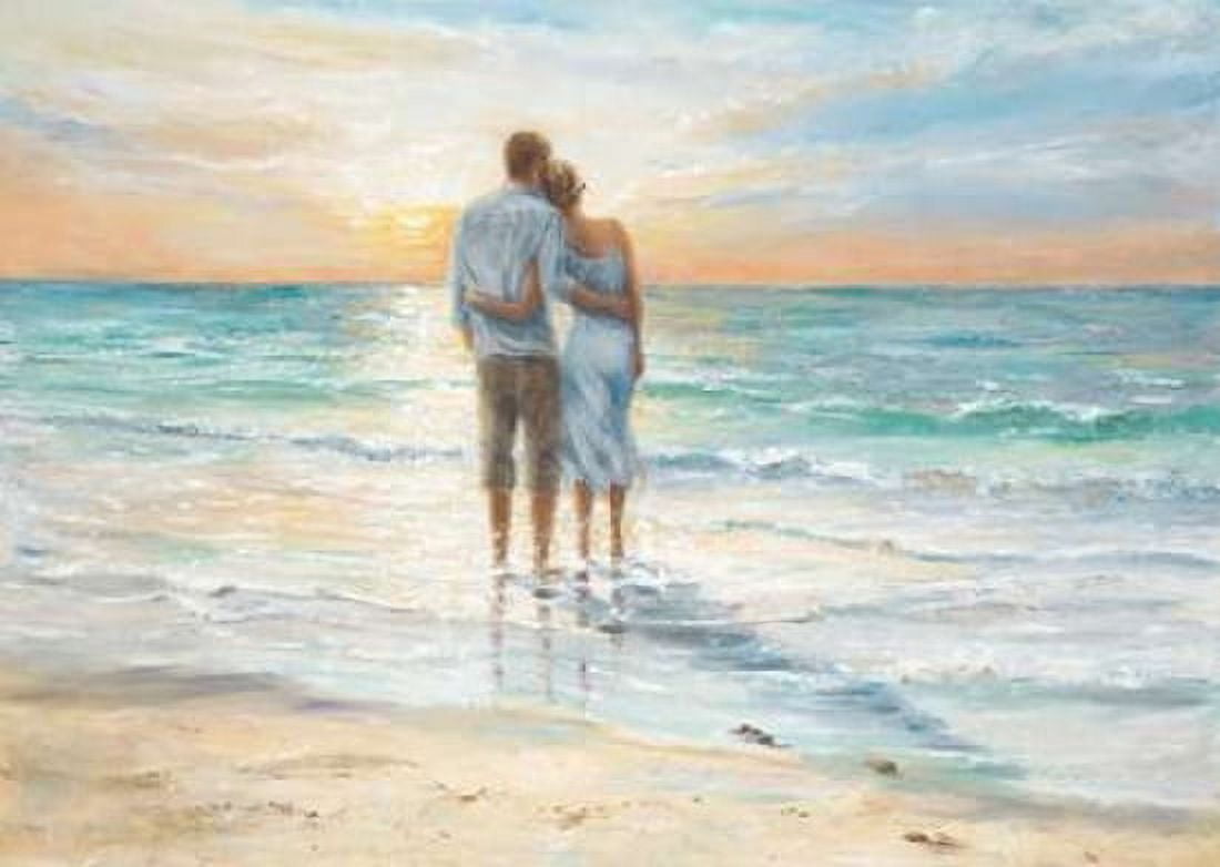 Seaside Sunset Canvas Art - Karen Wallis (20 x 28)
