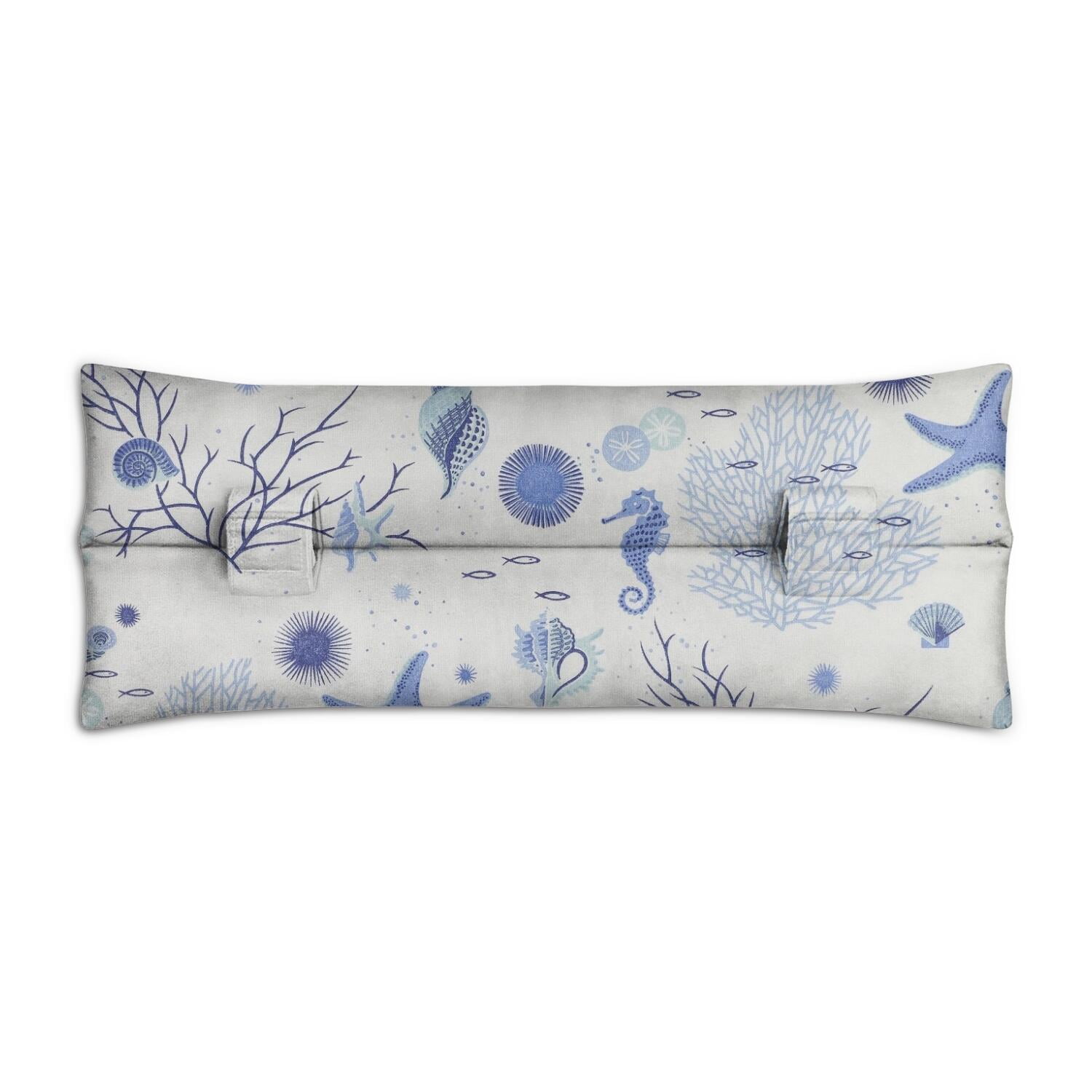 Seaside-Themed Mastectomy Seatbelt Pillow - Post-Surgery Recovery Cushion with Watercolor Ocean Starfish Design - Breast Cancer Port Heart Surgery Comfort Pad