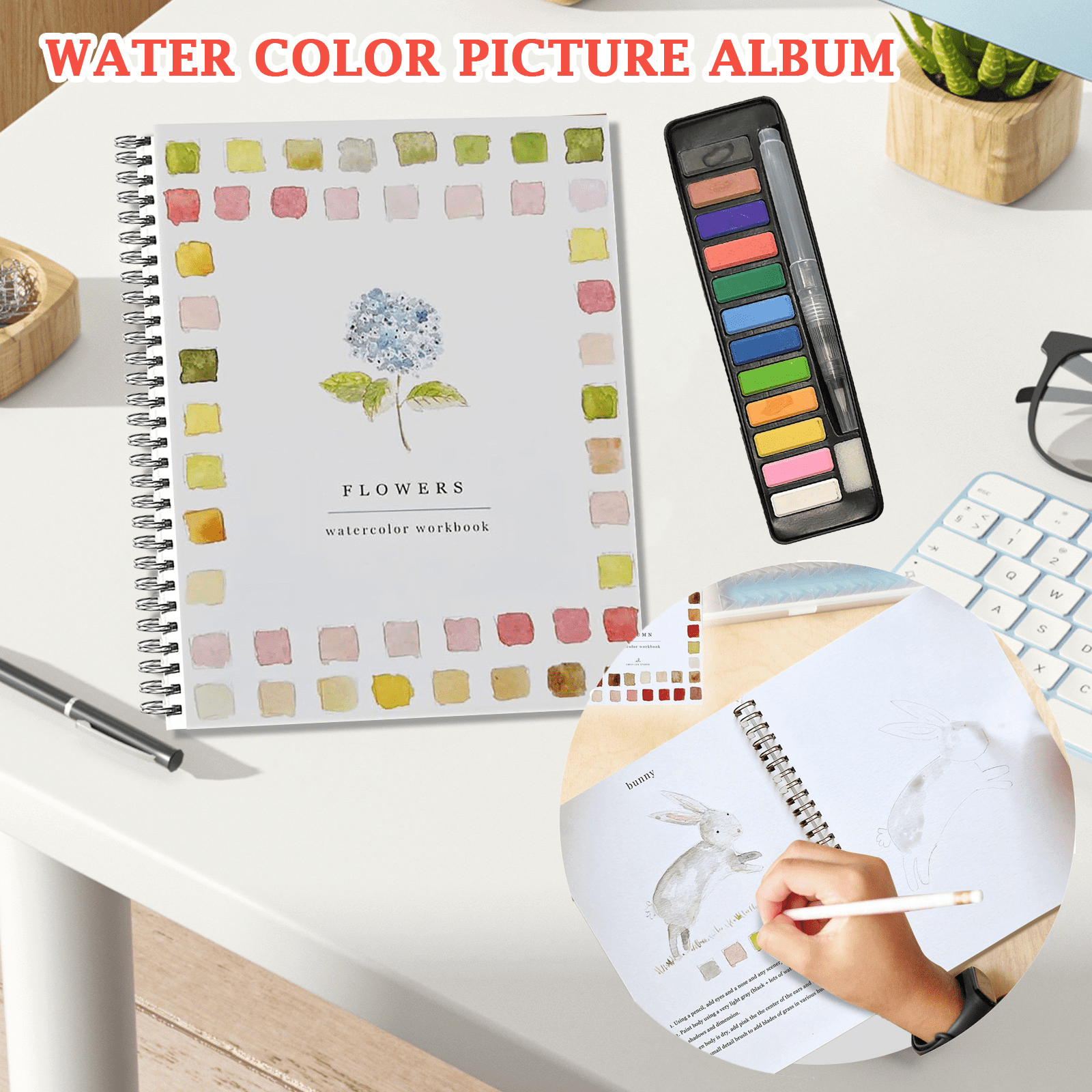 Clearance! Watercolor Workbook, Lex Watercolor Workbook, Beginner