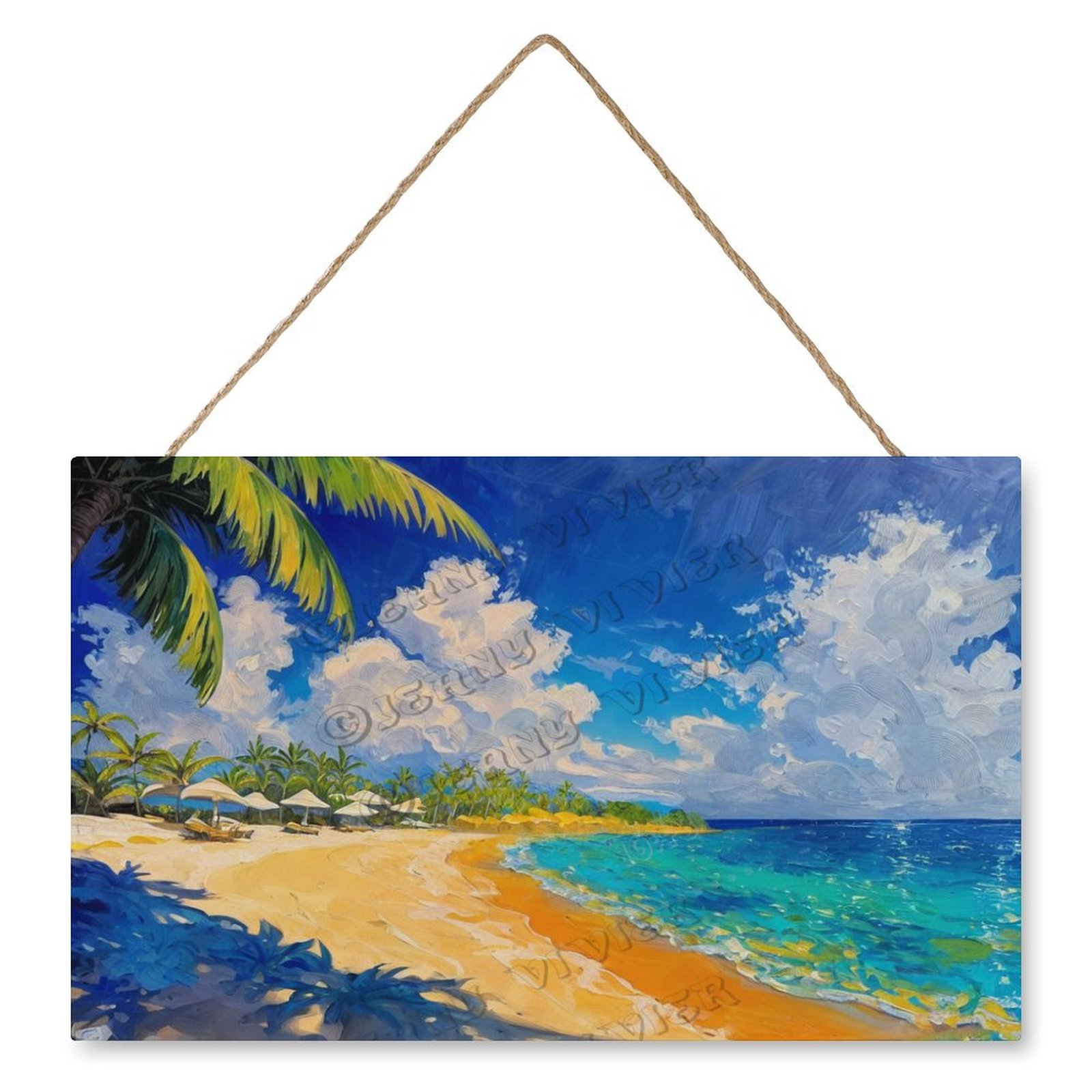 Image showcasing Seaside Wood Wall Art Nature Wall Decor Wall Hanging and Tabletop ...