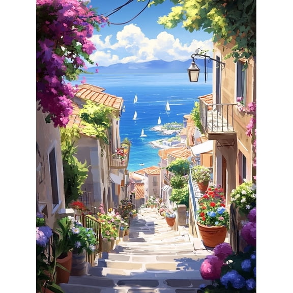 CSZPPQAF Diamond Art Painting Kits for Adults,Summer Ocean Gem Art Craft,Home Wall Decor 11.8x15.8inches.