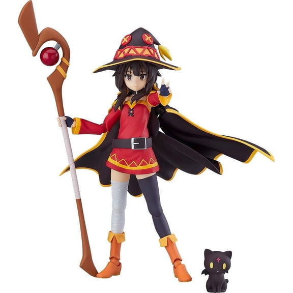 Season 3 Exclusive Megumin Detailed Figma Action Figure, KonoSuba Premium Posable Character Statue for Complete Hobby Collection