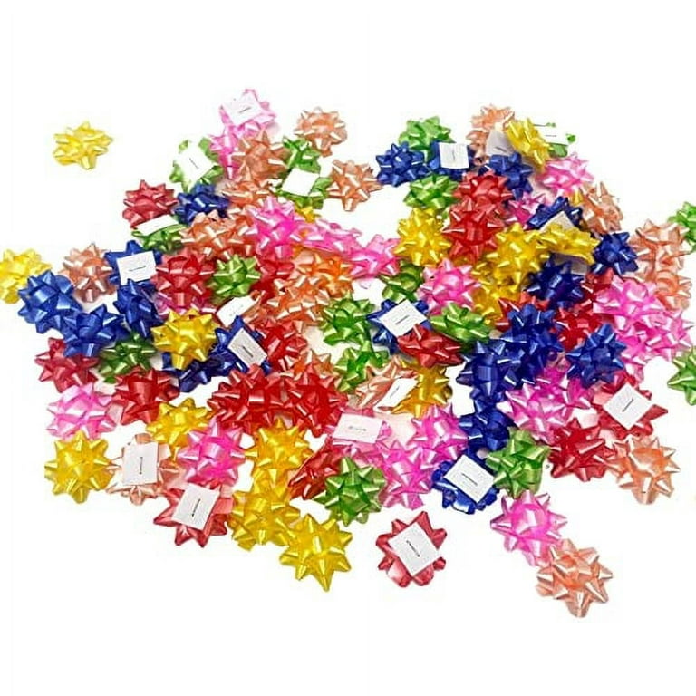 Season 4 Sparkles Wrapping Bows for Gifts - 120 pcs Set Small Holiday Gift  Bows - Mini Gift Bows For Presents - Mini Bows For Gift Wrapping And Crafts  in 6 Assorted Colors 