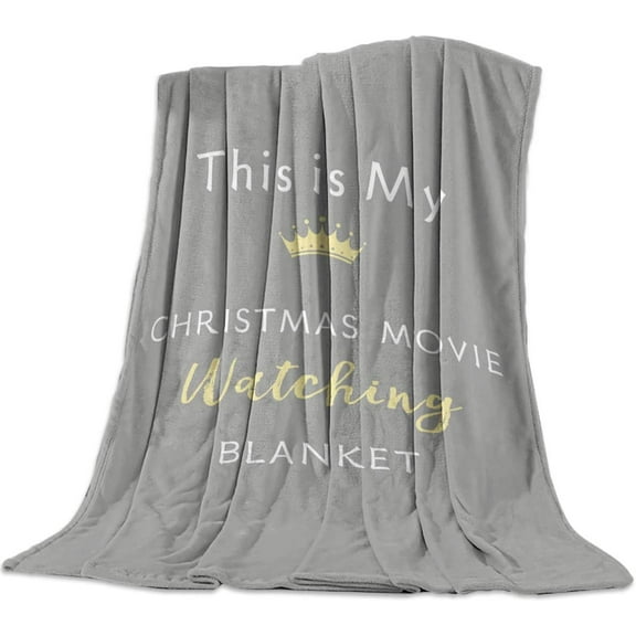 All Season Bed Blanket Fleece Blanket Throw Lightweight Super Soft Cozy Luxury Microfiber - This is My Christmas Movie Watching Blanket (50 x 60 Inches)