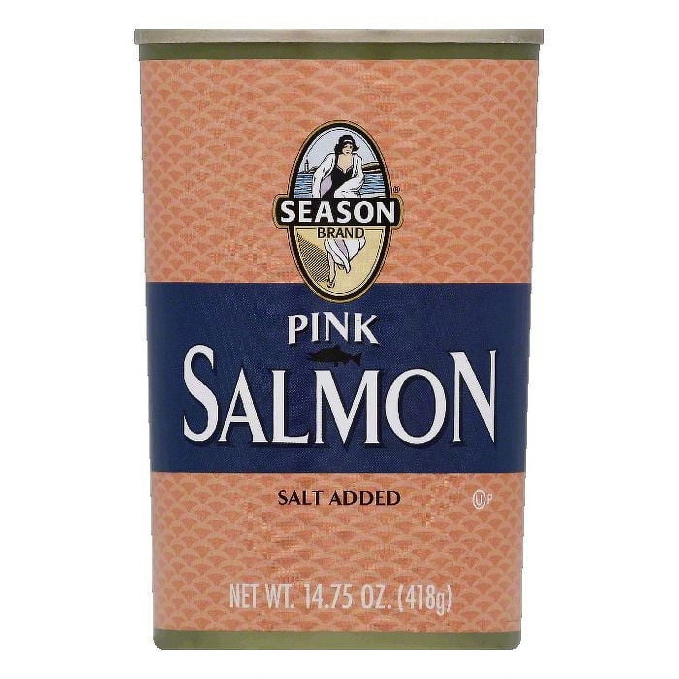 Season Brand Alaskan Pink Salmon with Salt Added, 14.75 oz Can