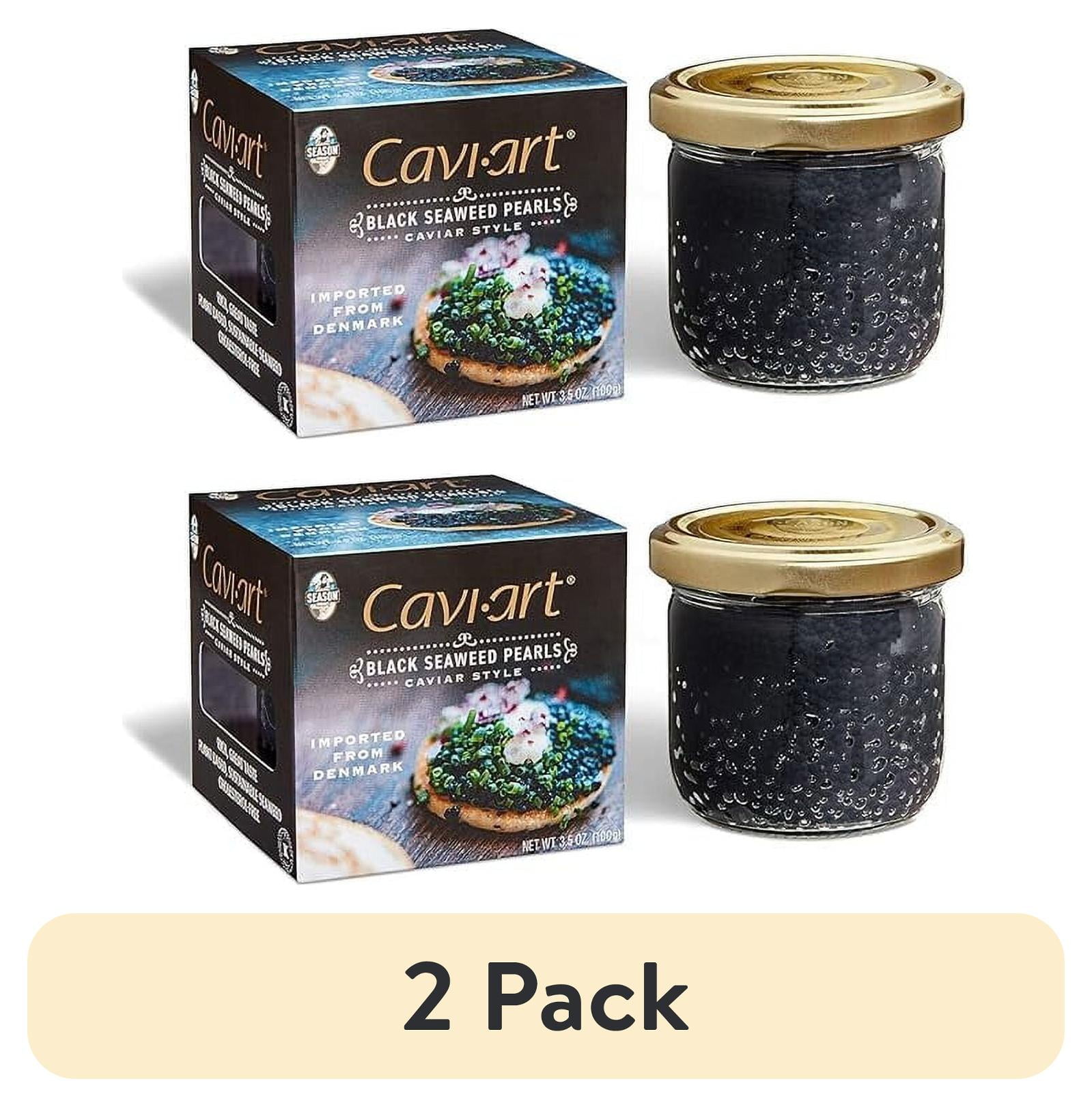 (2 pack) Season Brand Caviart Black Seaweed Caviar, 3.5 oz Jar