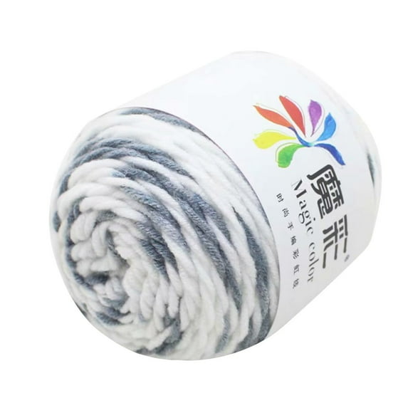 Season Clearance Cyence 5-Strand Rainbow Cotton Handmade Crochet Diy Yarn Ball 01 Ink White, 5 Strands Of Rainbow Cotton Crochet Diy Sweater Scarf Line Cotton Wool Thread 01 Ink White