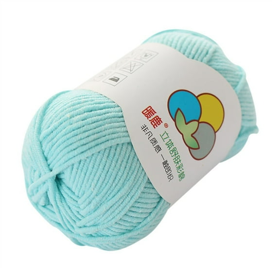 Season Clearance Cyence 5 Strands Of Milk Cotton Yarn Baby Cotton Yarn 28 Light Blue, Hand-Woven 5 Strands Of Milk Cotton Warm Soft Scarf Sweater Wool Thread Light Blue