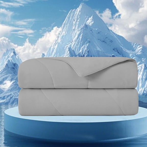 All Season Comforter, 1-Piece 90x90" Cooling DA Comforter,Gray, Gray Cooling Comforter,Nylon Down Alternative Comforter, Household Supplies & Décor Bedding Comforters 1-Piece 90x90" Cooling DA Comfor