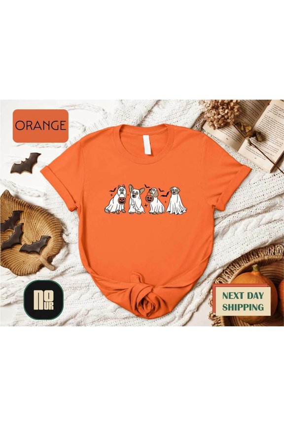 Season Ghost Dog Shirt, Cute Ghost Puppy T-Shirt, Spooky Season Sweatshirt, Fall Tee For Dog Lovers, Season Doggy Costume Shirt