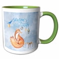 thumbnail image 1 of Season Greetings Christmas Animal Winter Fox Blue Illustration 11oz Two-Tone Green Mug mug-265406-7, 1 of 3