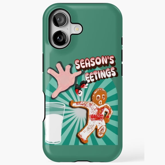 Season Greetings Gingerbread Runner Art iPhone 11 12 13 14 15 16 17 Pro Max Case