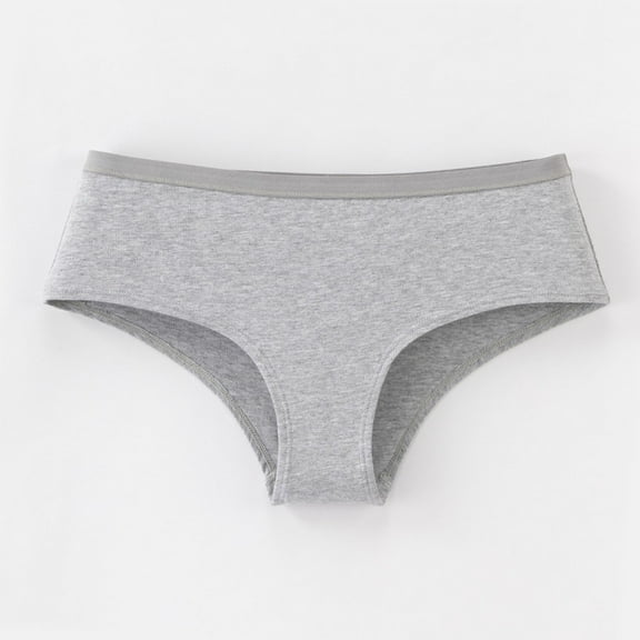 All Season Panties for Women Lightweight Women Fashion Solid Color Low Rise Thong Breathable Leisure Briefs Seamless Underwear Plus Size Daily Panties