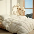 thumbnail image 1 of All Season Queen Size Comforter, Ultra Soft Goose Down Alternative Lightweight Quilt, Reversible Duvet Insert with 8 Corners, Machine Washable, Premium 1800 Series(White, Queen 88''x88''), 1 of 9