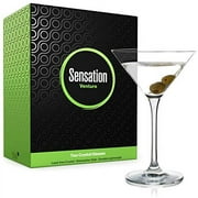 Season STORY Large Martini Glasses Set of 2-9oz, Modern & Unique Crystal glass with long stem, stemmed glassware set for drinking margarita, barware for mixing gin, cocktail glasses, margherita