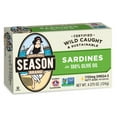 Season Sardines in Olive Oil Wild Caught, 22g of Protein, Keto Snacks