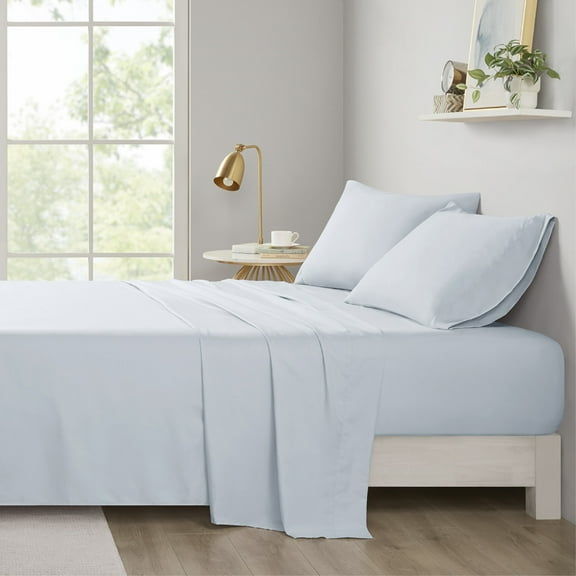All Season Soft Touch Microfiber Sheet Set, Blue Luxurious 100% Polyester Bedding for Ultimate Comfort, Cozy Nights, and Easy Care - Perfect for Year-Round Use!