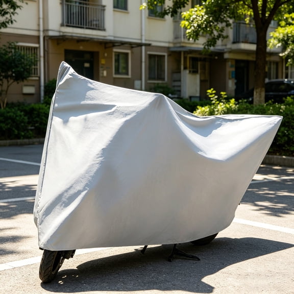 All Season & Stretchable, 86.6x70.9 Inch Waterproof Vehicle Cover, Bicycle Storage Protector & Motorcycle Rain Shield, Water Repellent Tarp for Outdoor Parking