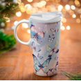 thumbnail image 1 of Season To Sparkle Travel Cup Ceramic Perfect Cup, Butterfly, 17oz, Gift Box, 1 of 1