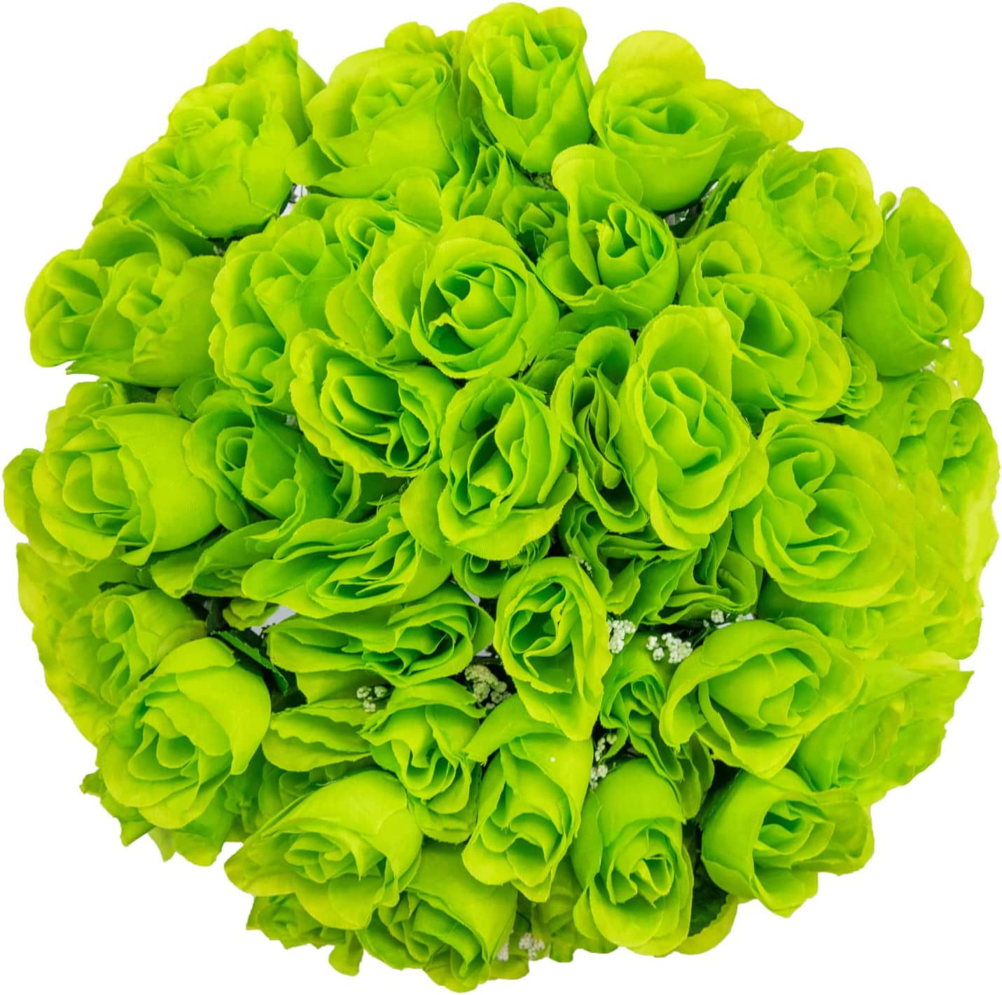 Season’s 84 Heads Artificial Green Flowers, 10” Tall Realistic Roses