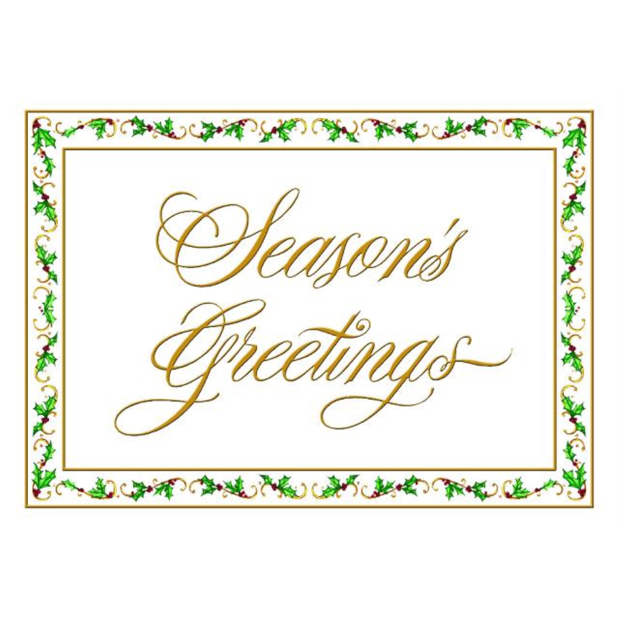 Season's Greetings - Embossed Foil - Walmart.com