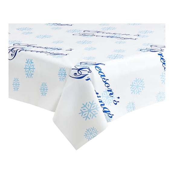 Season's Greetings Plastic Table Covers 54 in. x 108 in. - 2 pcs