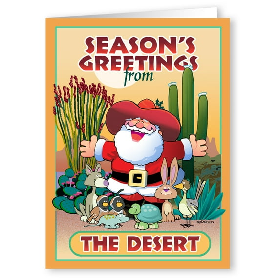 Season’s Greetings from the Desert Christmas Card - 5" x 7" Christmas Card - 18