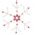thumbnail image 1 of Seasonal Abode  Hanging Beaded Snowflake Ornament, 1 of 5