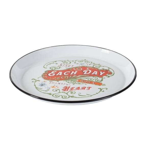 Seasonal Abode Start Each Day with a Thankful Heart Platter