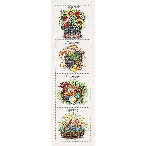 Seasonal Baskets Counted Cross Stitch Kit-6 Inch X 24 Inch