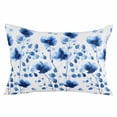 thumbnail image 1 of Seasonal Botanical Blooms Throw Pillow Cover 20 x 26 Inch Decorative Pillow Cover Blue Floral Watercolor Lumbar Pillowcase Seasonal Rectangle Cushion Case for Couch Sofa Bed Living Room, 1 of 7