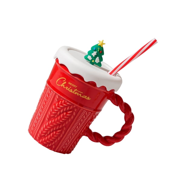 Seasonal Christmas Themed Ceramic Mugs Unique Ceramic Christmas Cup Holiday Mugs for Coffee Hot Drink Seasonal Gift